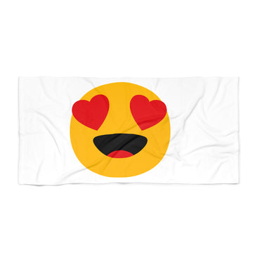 Love Emoji Beach Towel - Fun and Vibrant Summer Accessory