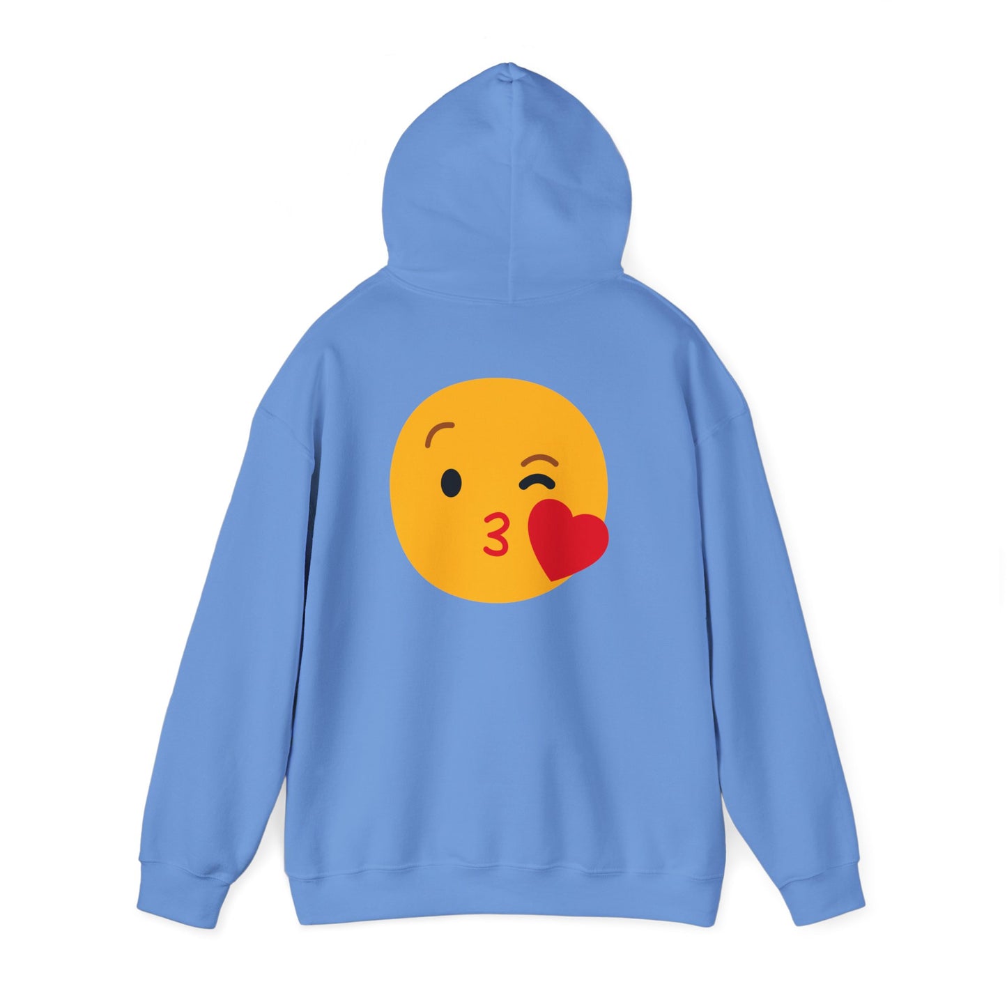 Kiss Emoji Hooded Sweatshirt | Unisex Heavy Blend™