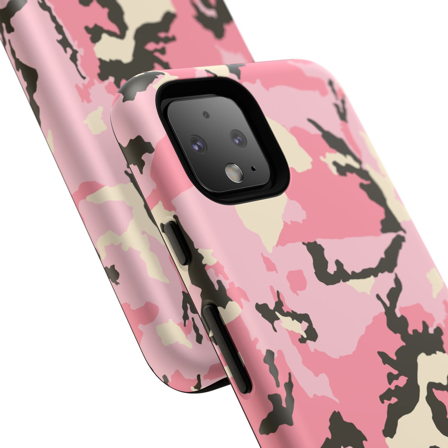 Stylish Tough Phone Case – Pink Camo Design for Bold Protection Make a statement while keeping your phone safe with this eye-catching pink camouflage case that blends fashion with durability.