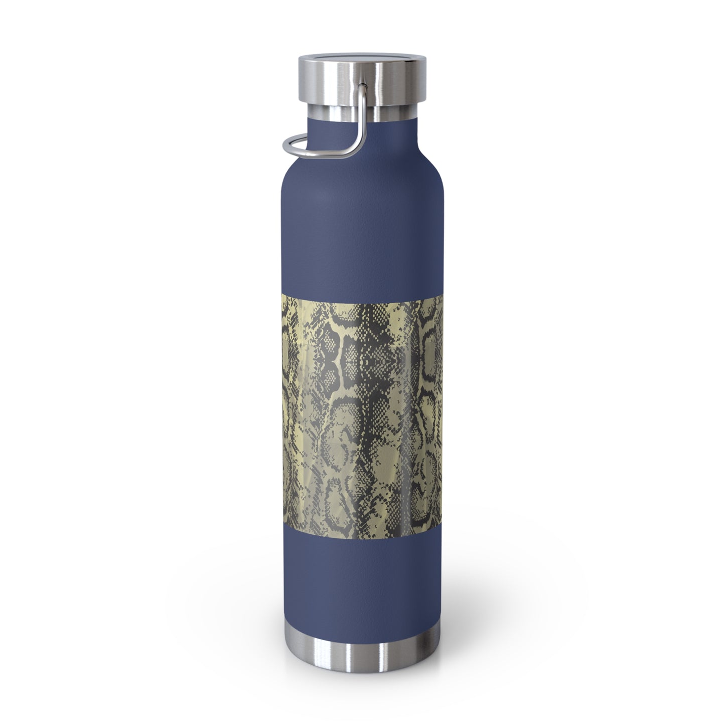 Stylish Snake Print Insulated Water Bottle - 22oz Copper Vacuum Flask