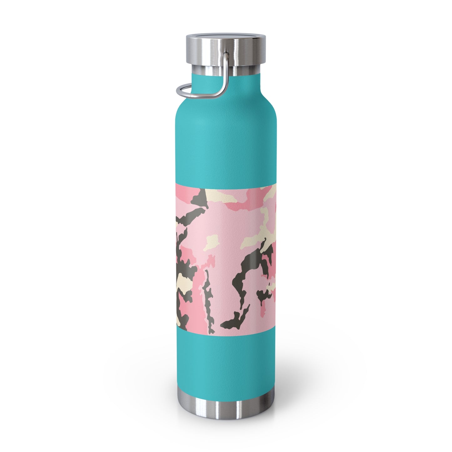 Stylish Pink Camouflage Insulated Water Bottle - 22oz