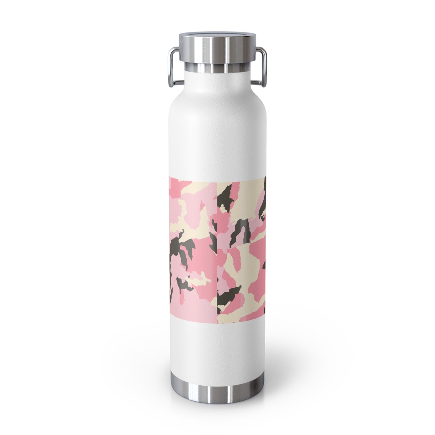 Stylish Pink Camouflage Insulated Water Bottle - 22oz