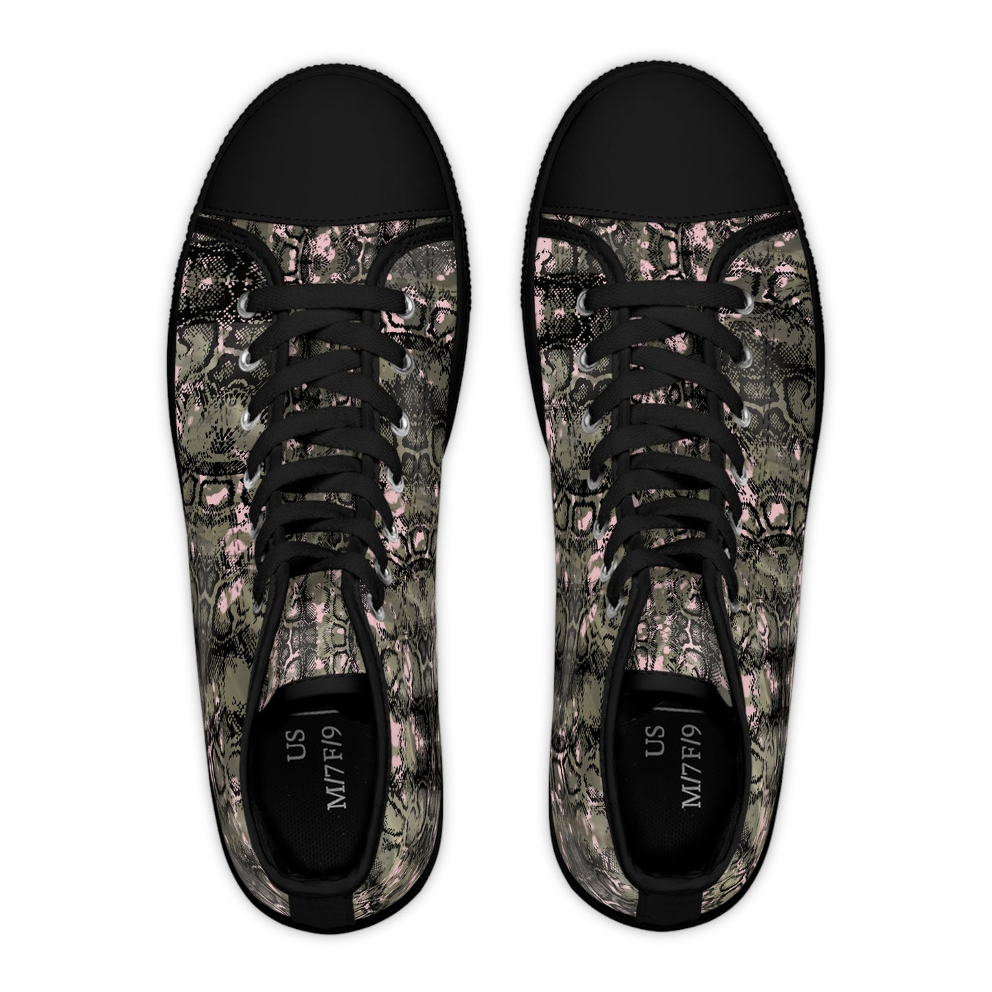 Women’s High Top Sneakers with Unique Snakeskin Design - Trendy Casual Footwear
