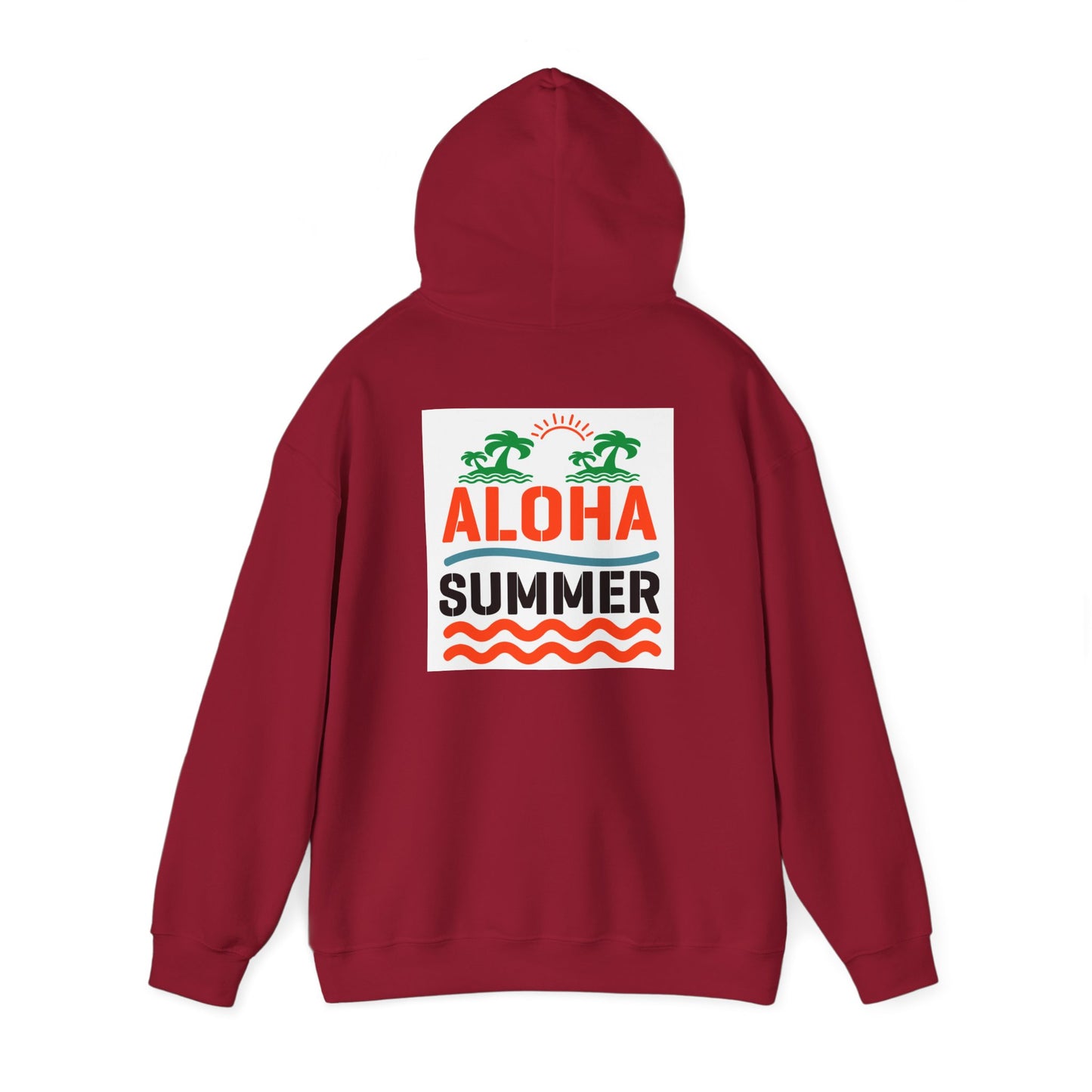 Aloha Summer Hoodie,Tropical Beach Wear,Unisex Sweatshirt,Vacation Outfit, Summer iconic Waikiki Beach Oahu combines urban