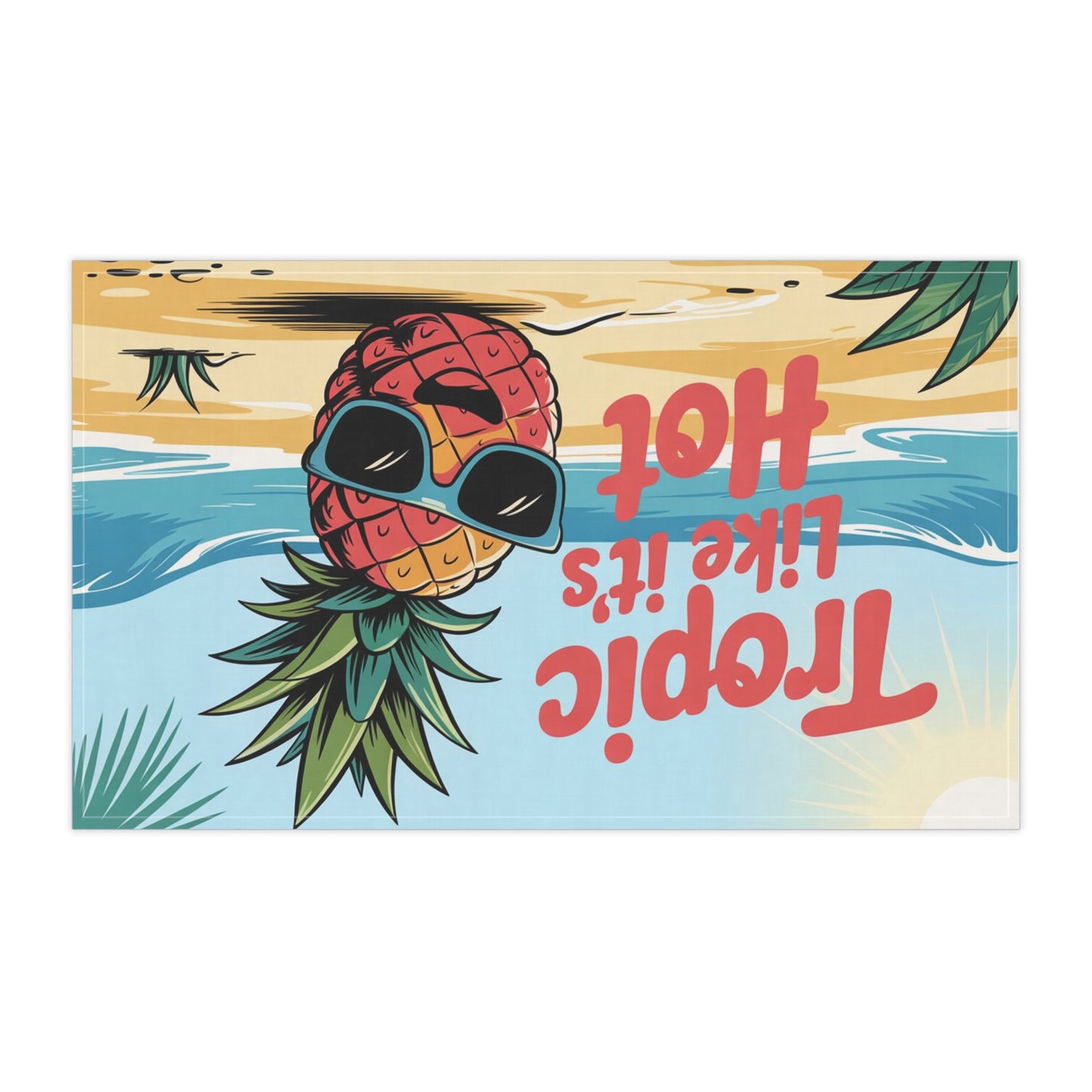 Tropical Pineapple Tea Towels, Fun Kitchen Decor, Summer Vibe, Gift for Foodies, Beach Theme, BBQ Essentials