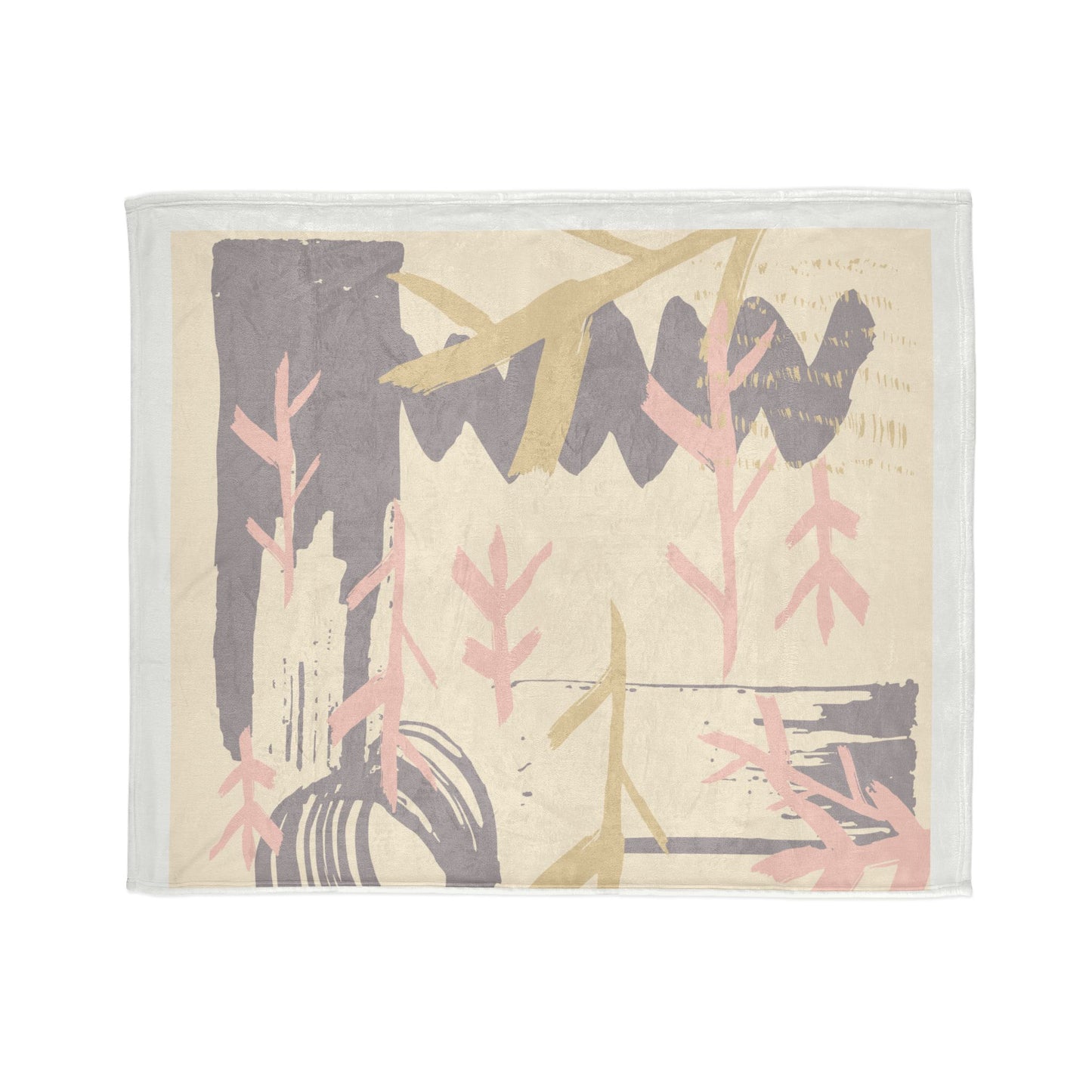 Cozy Boho Soft Polyester Blanket - Nature-Inspired Design