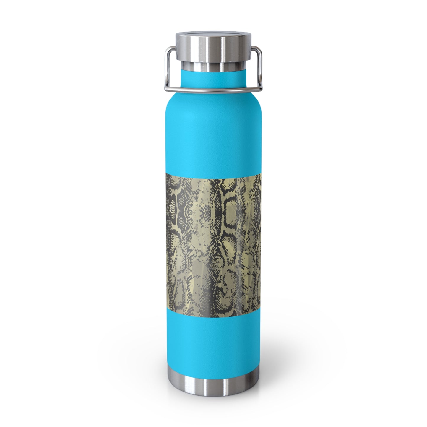 Stylish Snake Print Insulated Water Bottle - 22oz Copper Vacuum Flask