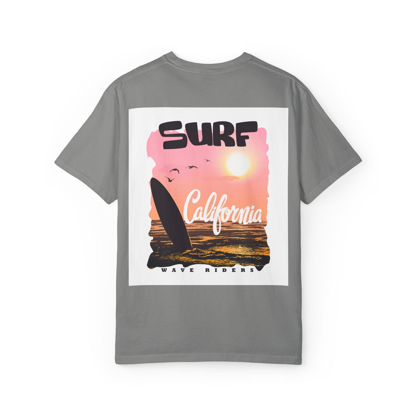 California Surf Graphic Tee - Unisex Garment-Dyed T-Shirt for Beach Lovers, Summer Vibes, Gift for Surfers, Casual Wear,