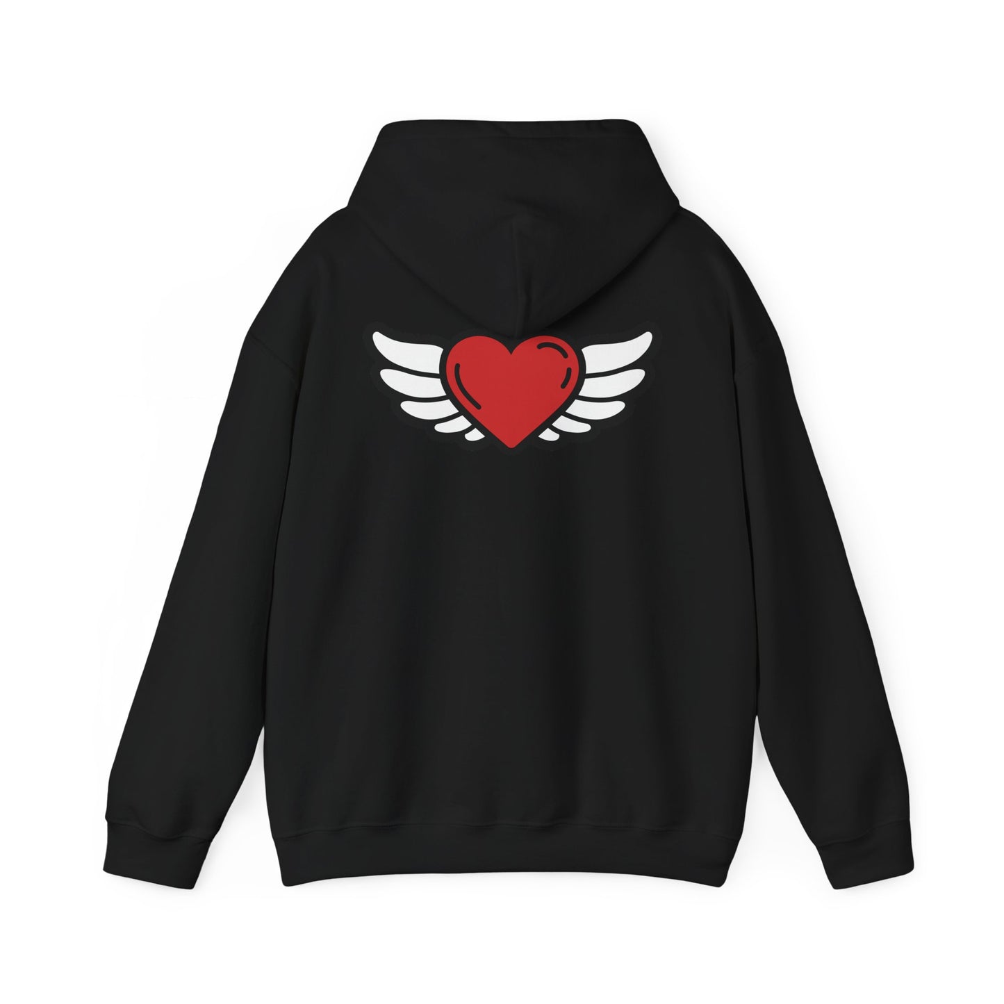 Angel Wings Heart Hoodie - Unisex Heavy Blend™ Sweatshirt for Love & Comfort
