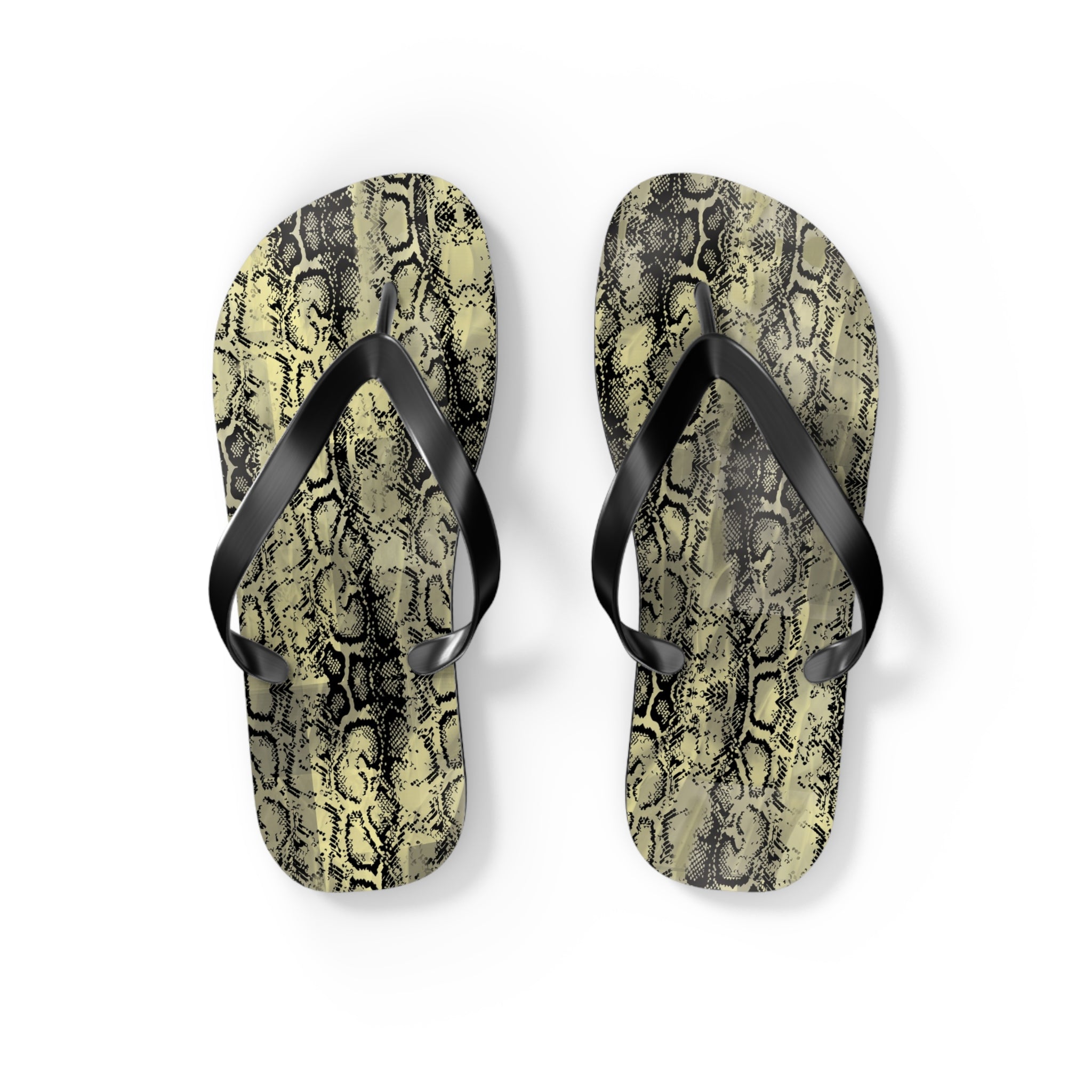 Snakeskin Flip Flops - Trendy Summer Footwear for Beach Days