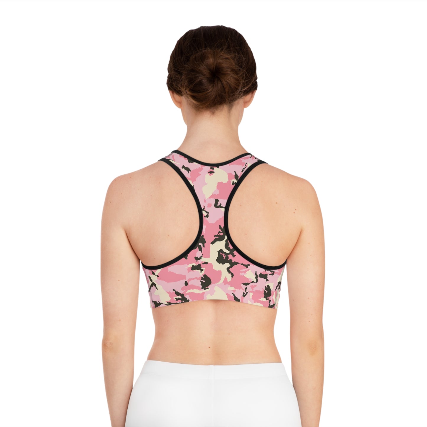 Pink Camo Sports Bra - Stylish Activewear for Fitness Lovers