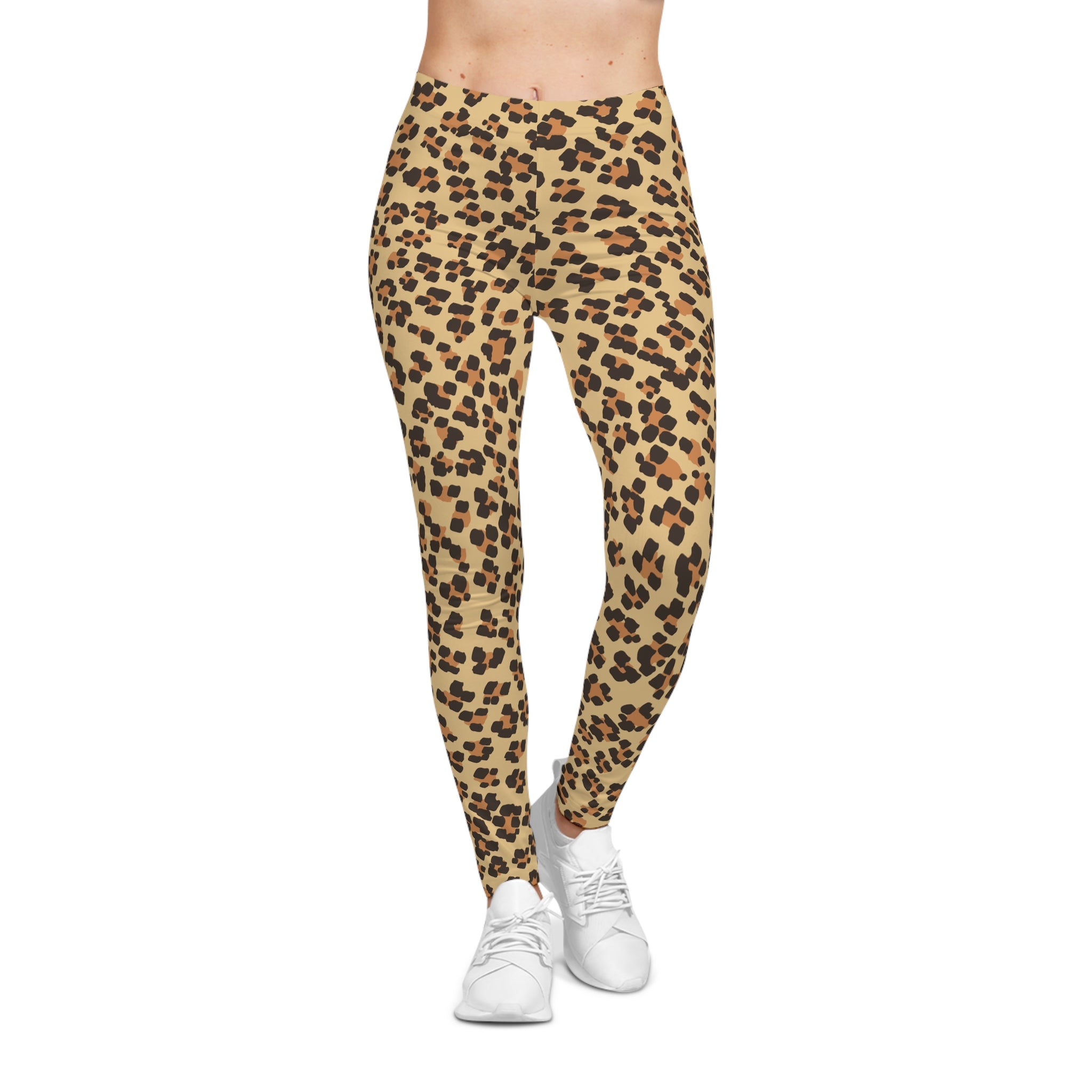 Leopard Print Women's Casual Leggings - Fashionable & Comfy Activewear