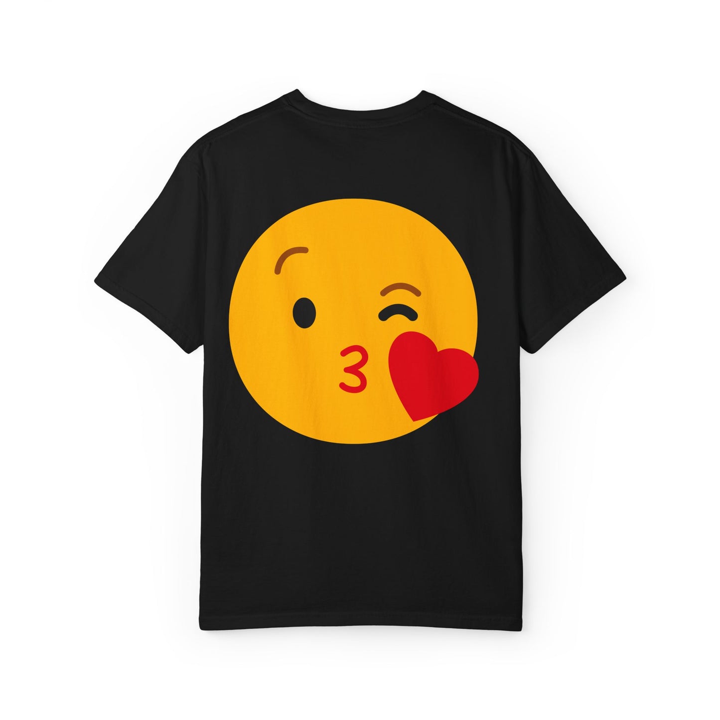 Unisex Emoji Love T-shirt - Playful Kiss & Wink Design