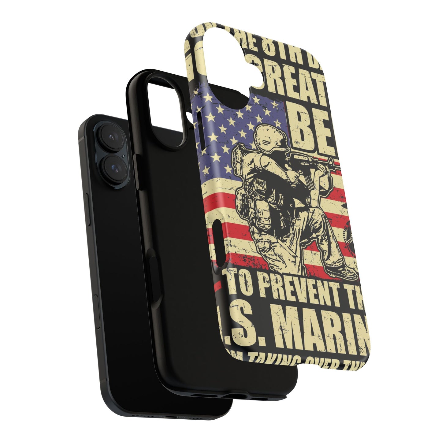 Military-Themed Phone Case - 'God Created Beer' Design