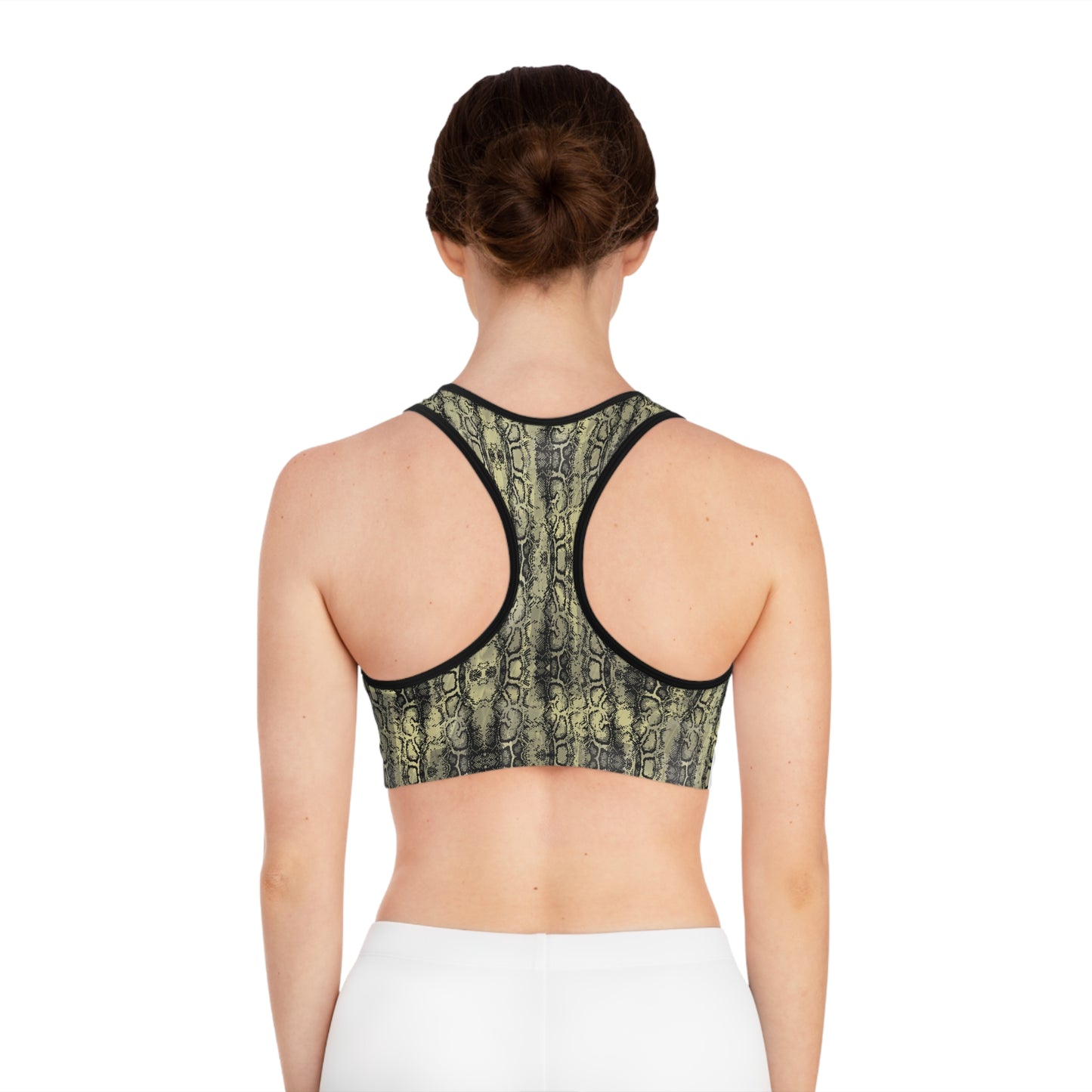 Edgy Snakeskin Sports Bra – Perfect for Workouts & Activewear
