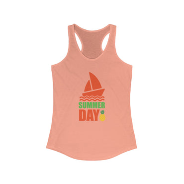 Summer Day Racerback Tank - Perfect for Beach Trips, Yoga, Festivals, and Summer Fun, Ladies' Casual Wear, Gift Idea