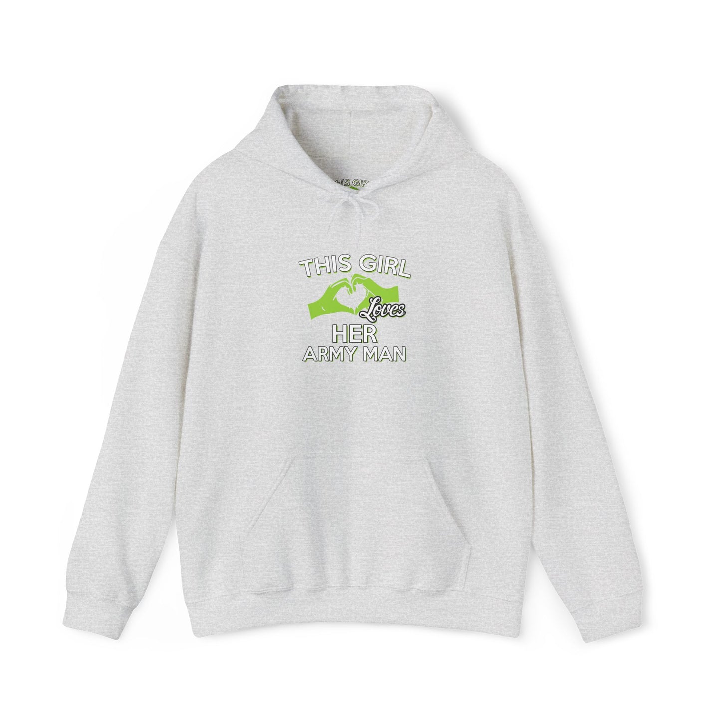 This Girl Loves Her Army Man Hoodie, Military Sweatshirt, Unisex Army Merchandise, Gifts for Military Spouses, Patriotic