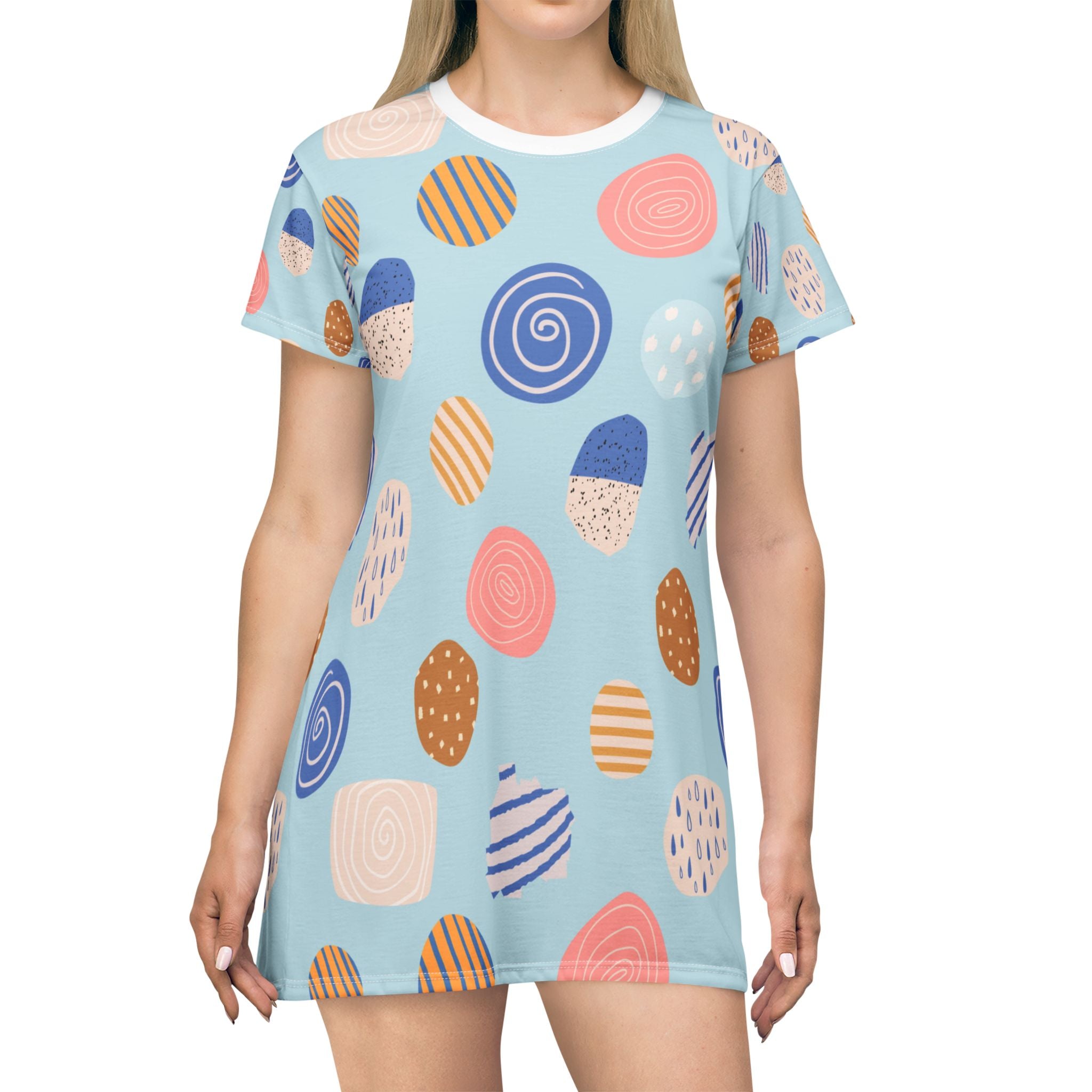 Colorful Abstract T-Shirt Dress for Casual Summer Vibes