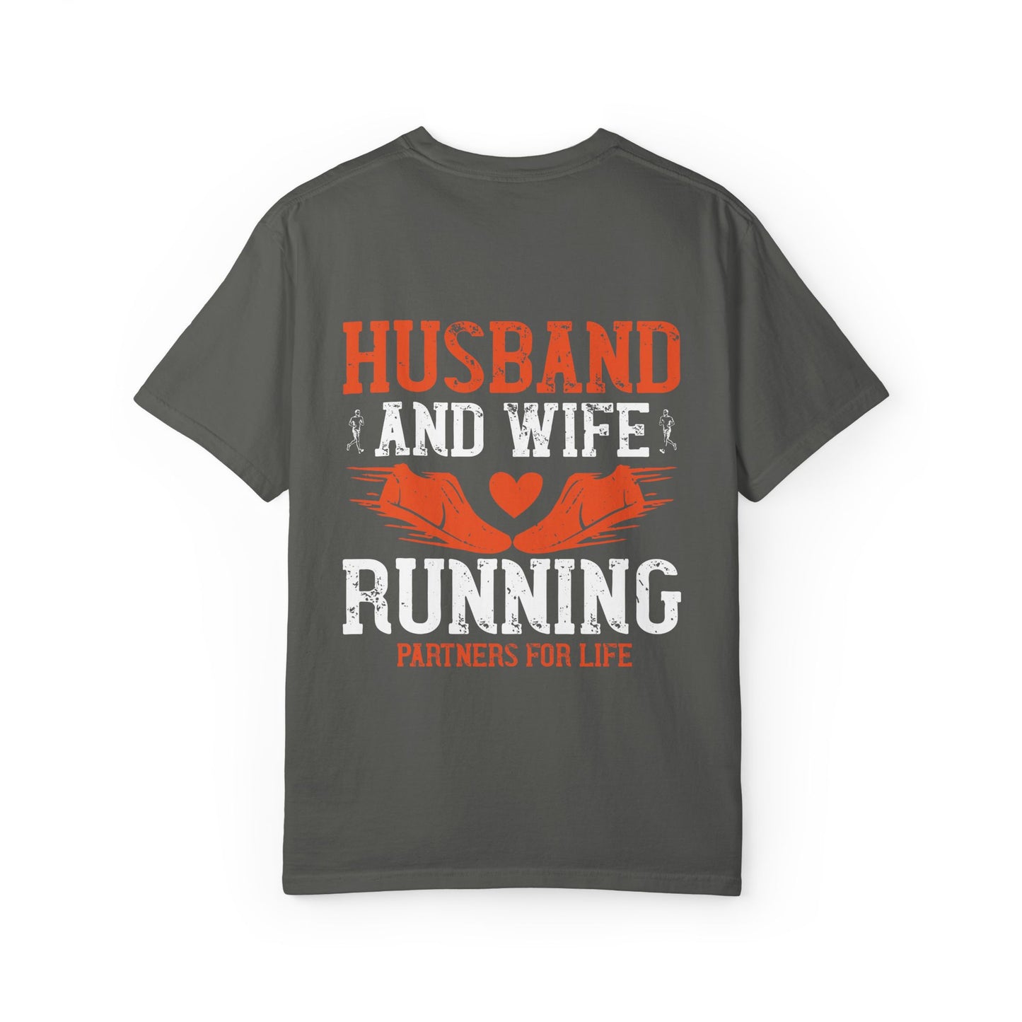Unisex Husband and Wife Running T-Shirt - Partners for Life - Casual Gift for Couples