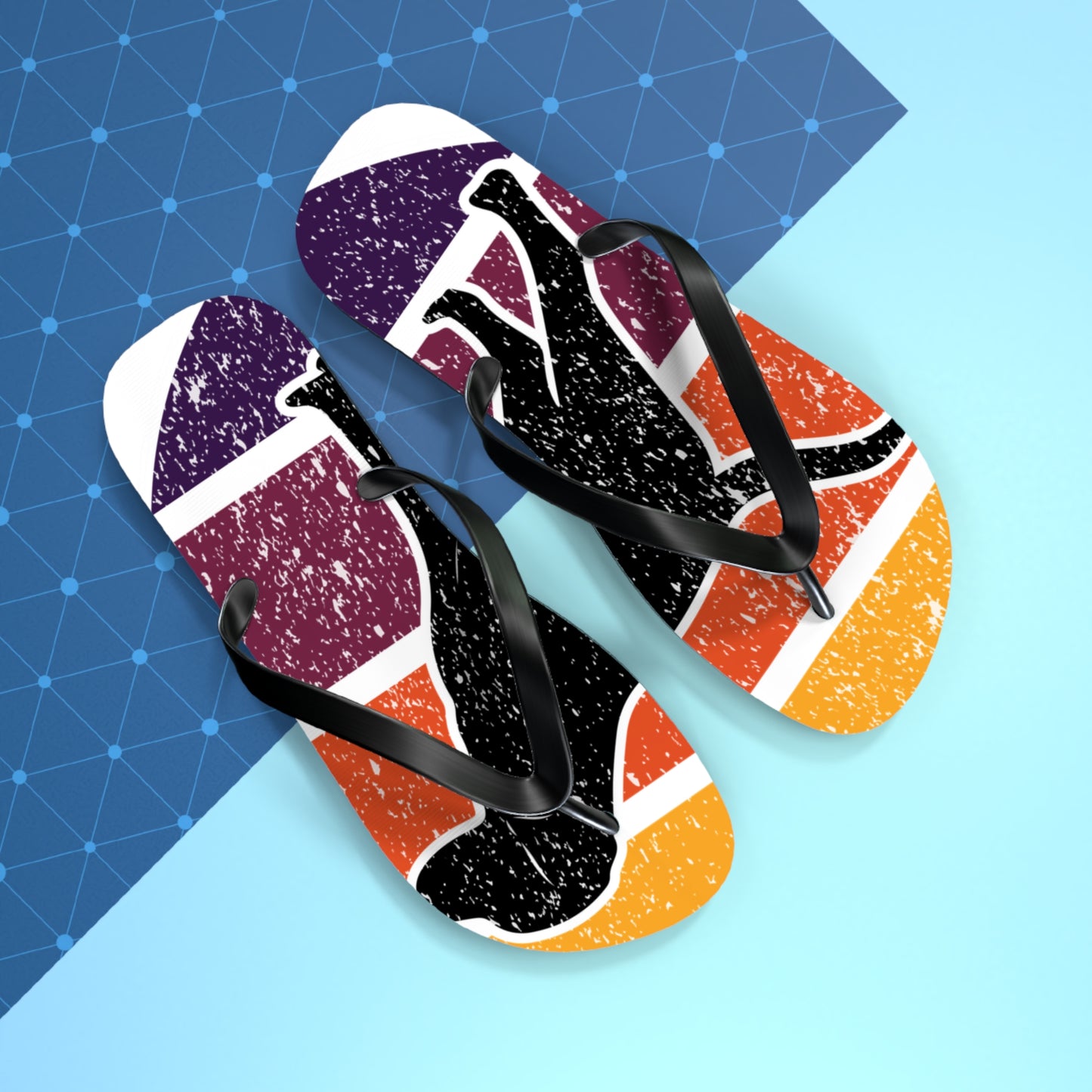 Retro Dog Lover Flip Flops - Fun and Stylish Sandals for Summer Adventures