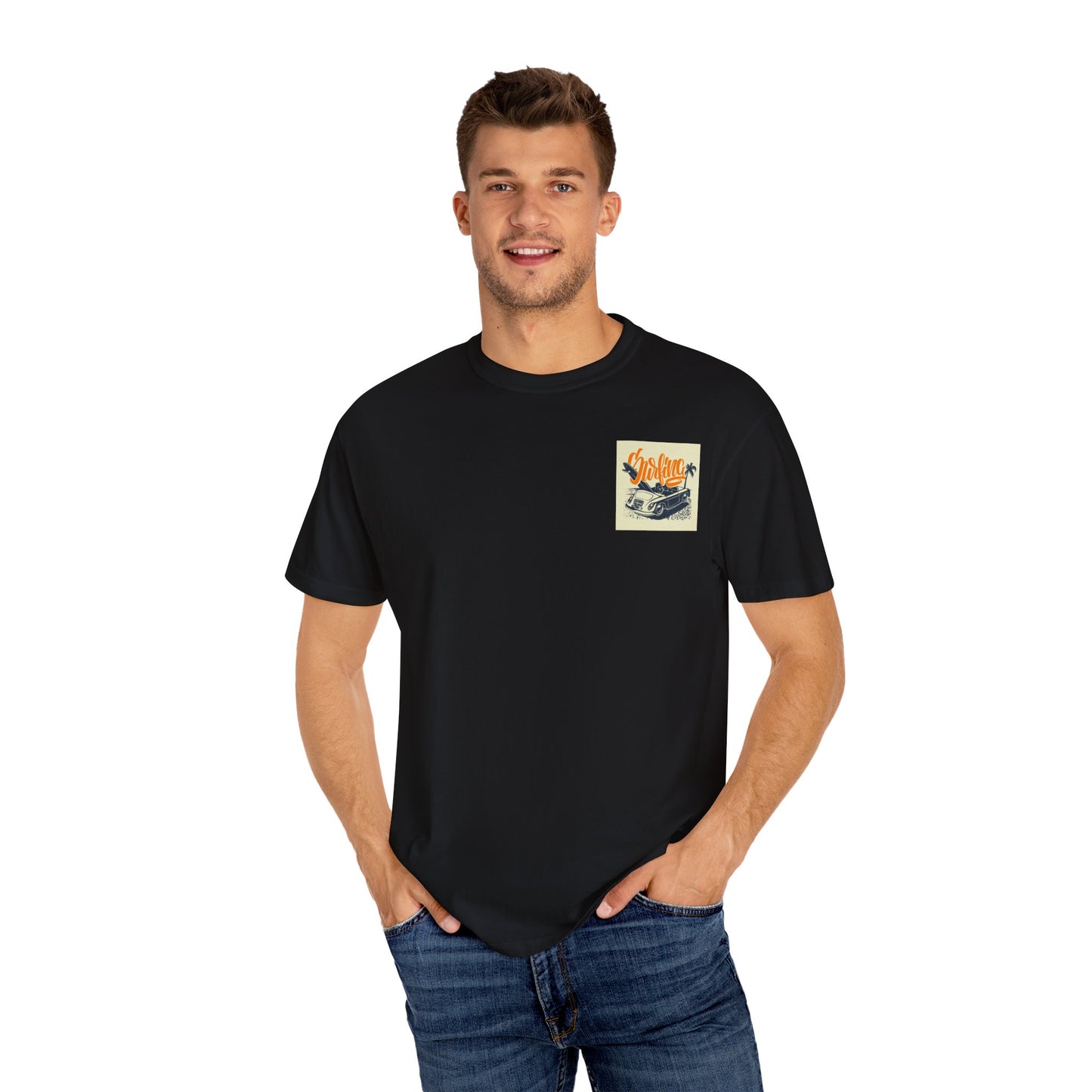 Retro Surfing Unisex T-Shirt, Beach Vibe Tee, Summer Casual Wear, Vacation Shirt, Surf Lover Gift, Ocean Adventure Top