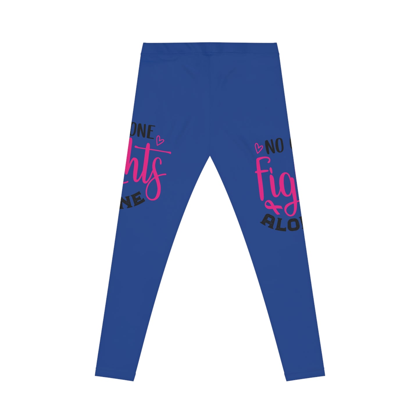 Inspirational Women's Leggings - No One Fights Alone, Motivational Yoga Pants, Gift for Her, Activewear, Support Leggings