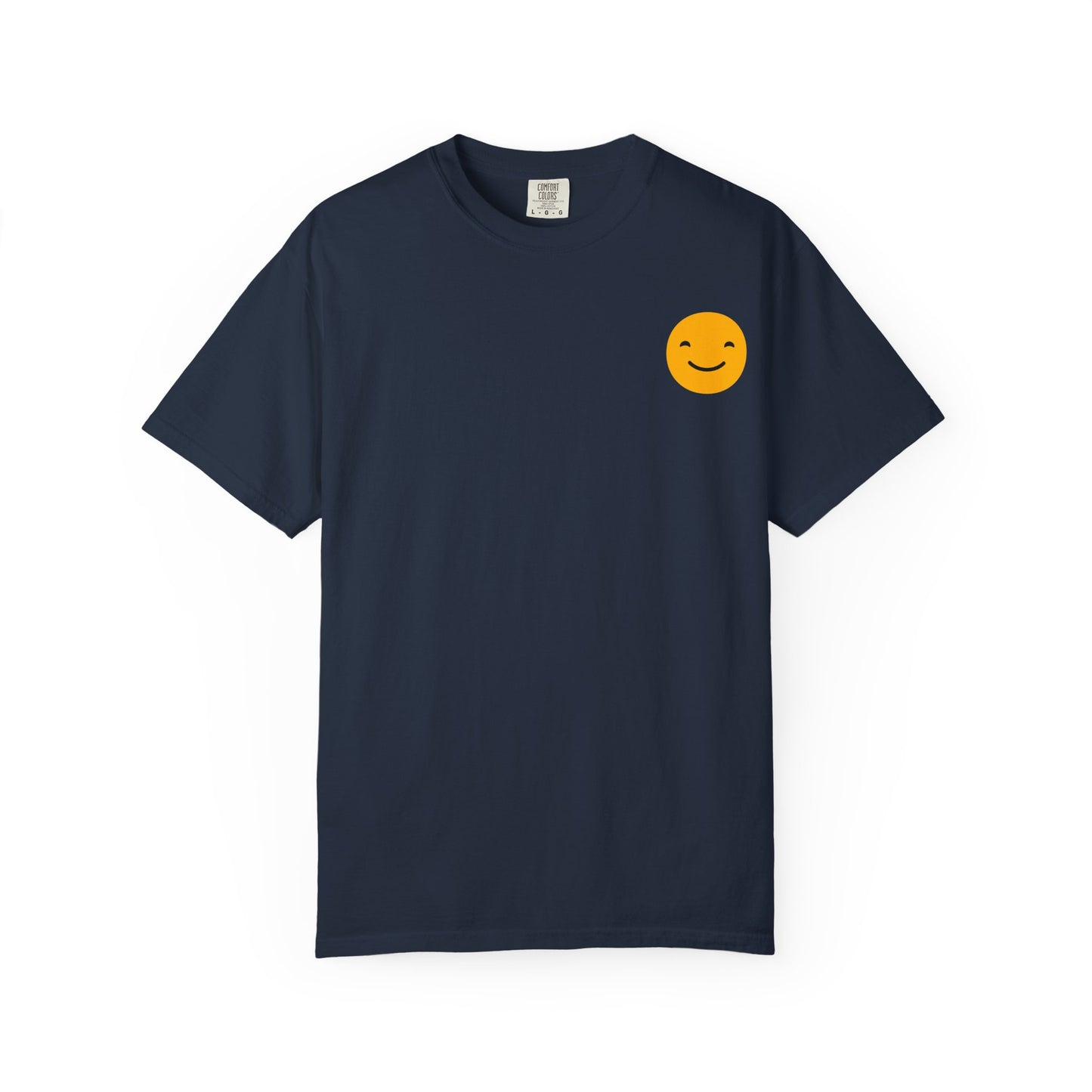 Happy Face Garment-Dyed T-shirt for Positive Vibes