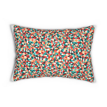 Colorful Geometric Lumbar Pillow – Vibrant Home Décor