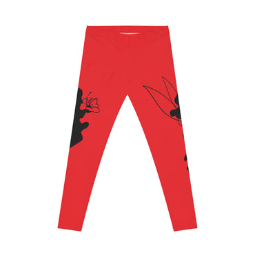 Bold Floral Silhouette Leggings for Women - Stylish & Comfortable Activewear