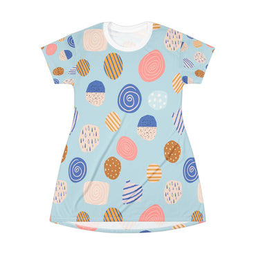 Colorful Abstract T-Shirt Dress for Casual Summer Vibes