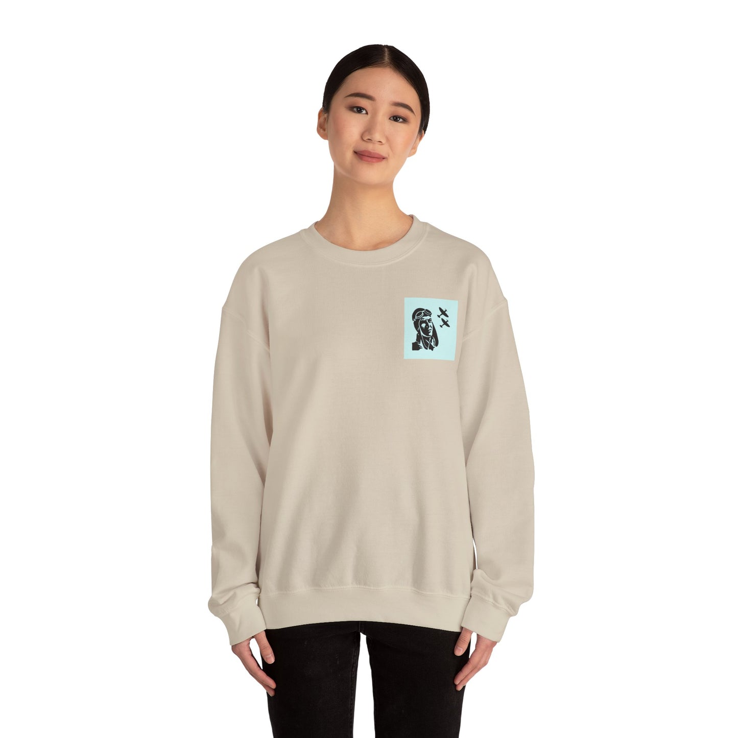 Vintage Aviator Crewneck Sweatshirt - Unisex Heavy Blend