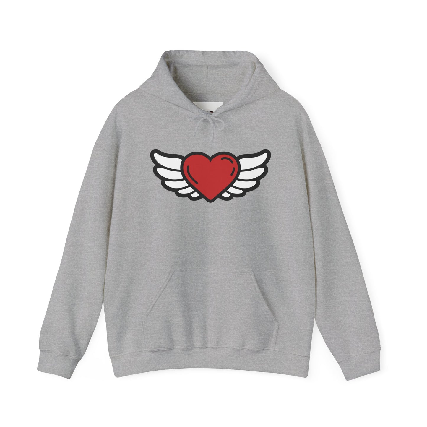 Angel Wings Heart Hoodie - Unisex Heavy Blend™ Sweatshirt for Love & Comfort