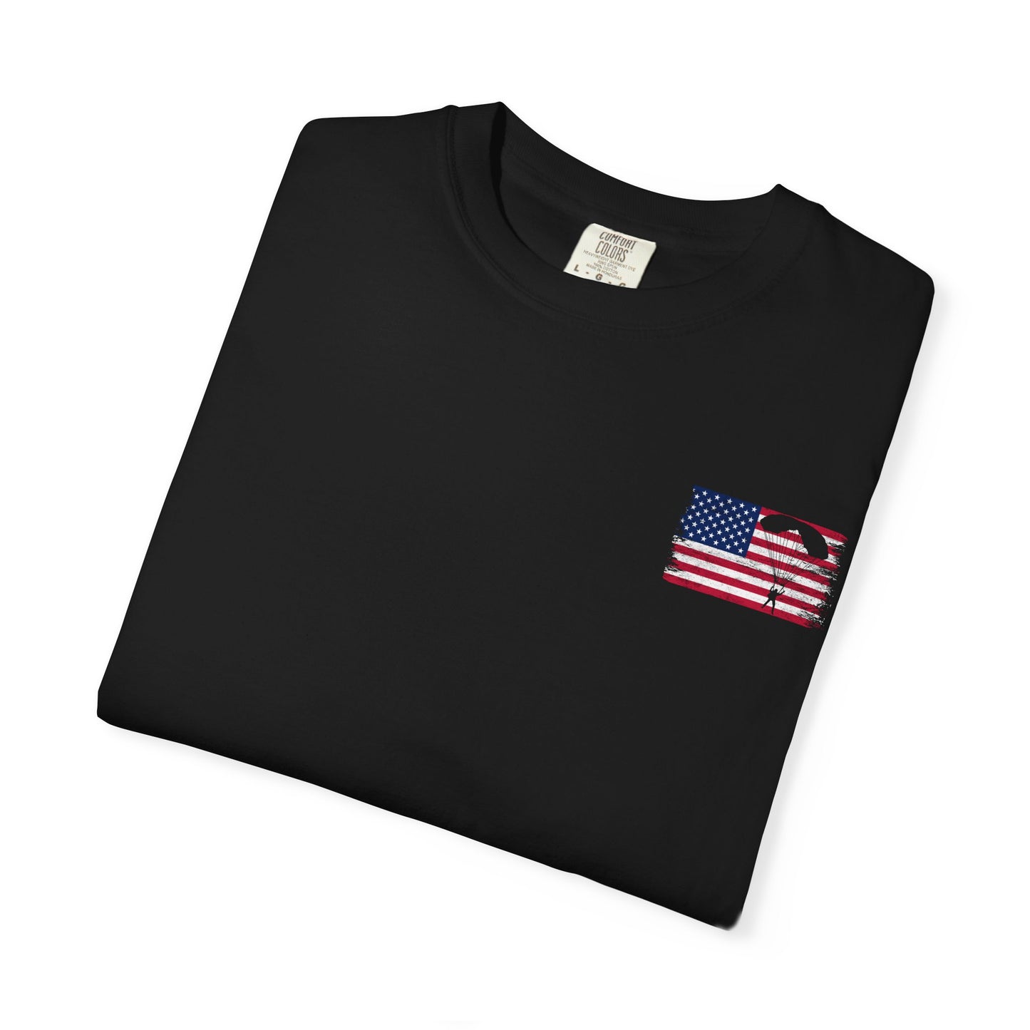 Patriotic Garment-Dyed T-Shirt - Vintage American Flag Design