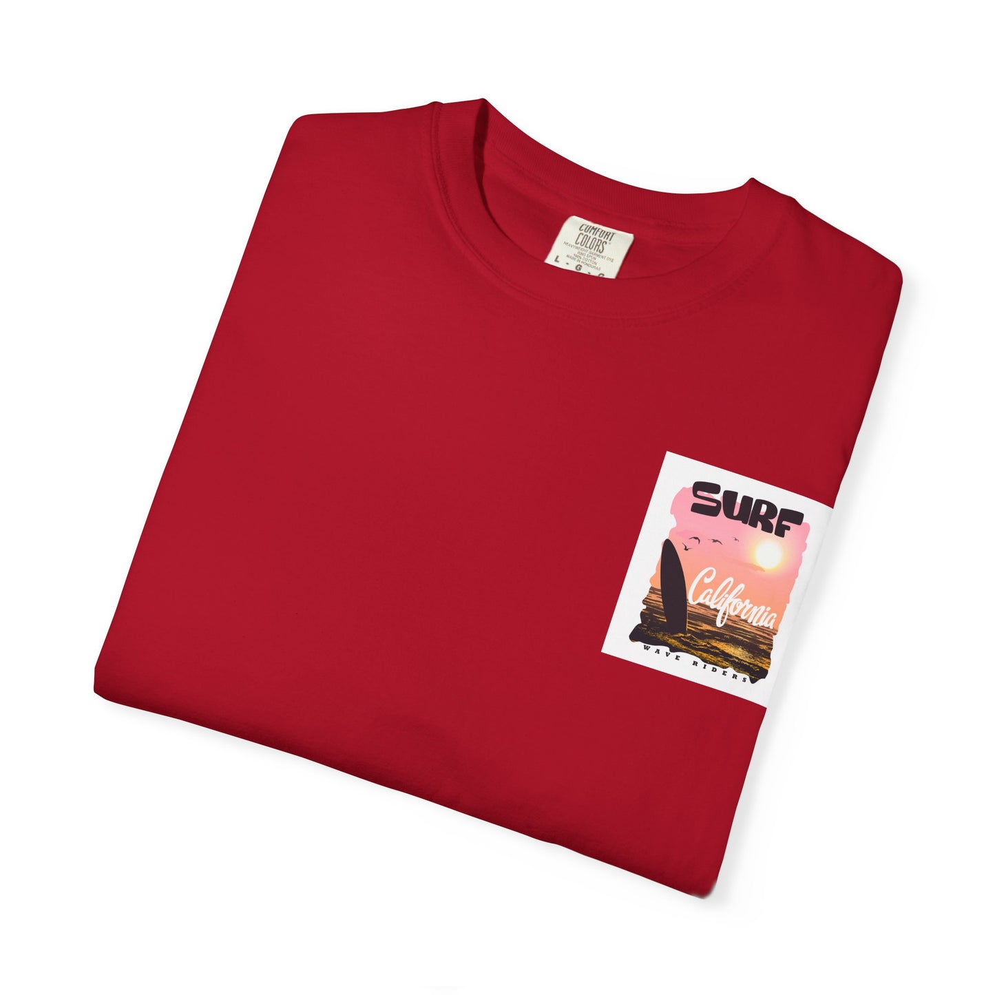California Surf Graphic Tee - Unisex Garment-Dyed T-Shirt for Beach Lovers, Summer Vibes, Gift for Surfers, Casual Wear,