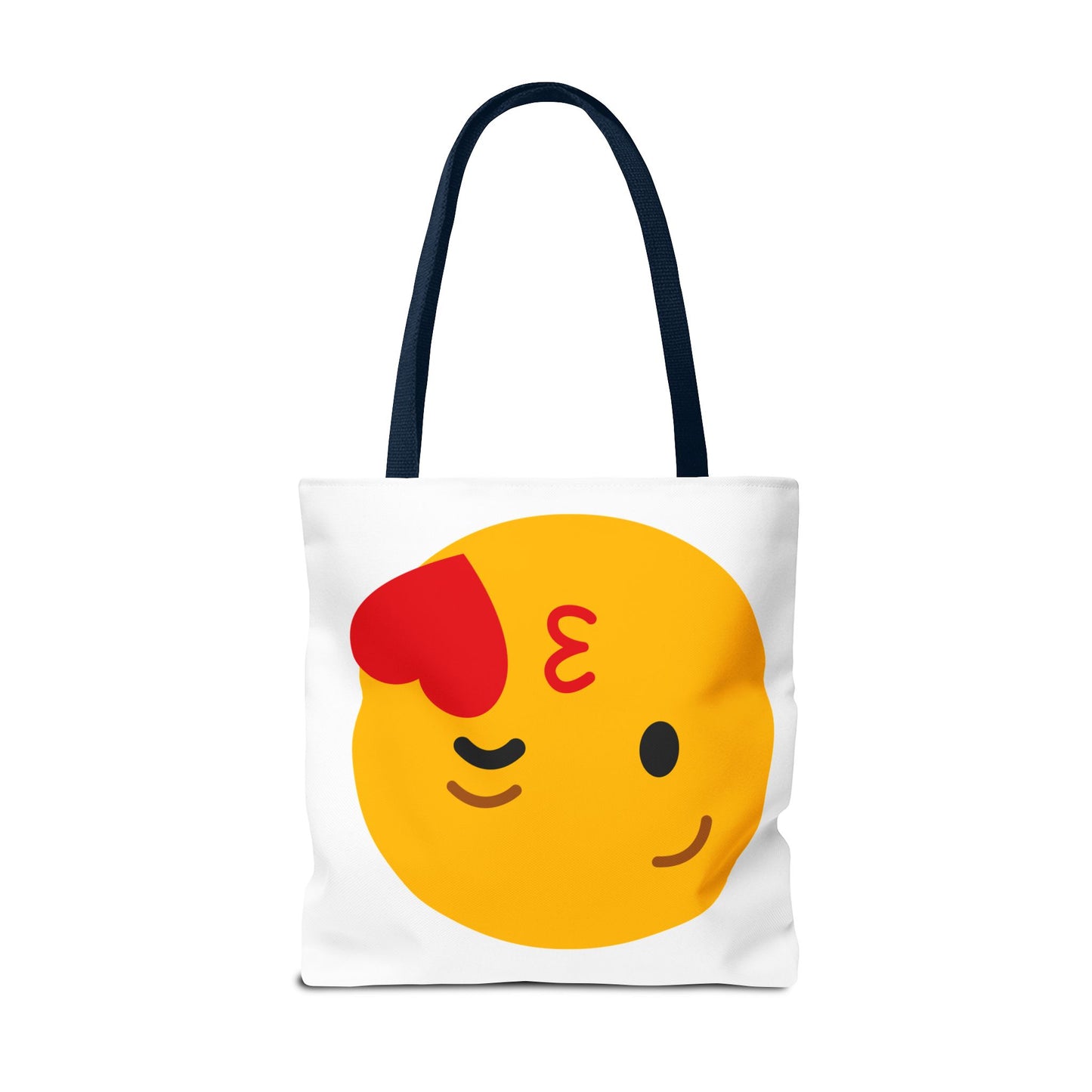 Emoji Kiss Tote Bag, Cute Gift for Friends, Love & Friendship, Reusable Shopping, Fun Casual Bag, Holiday Gifts