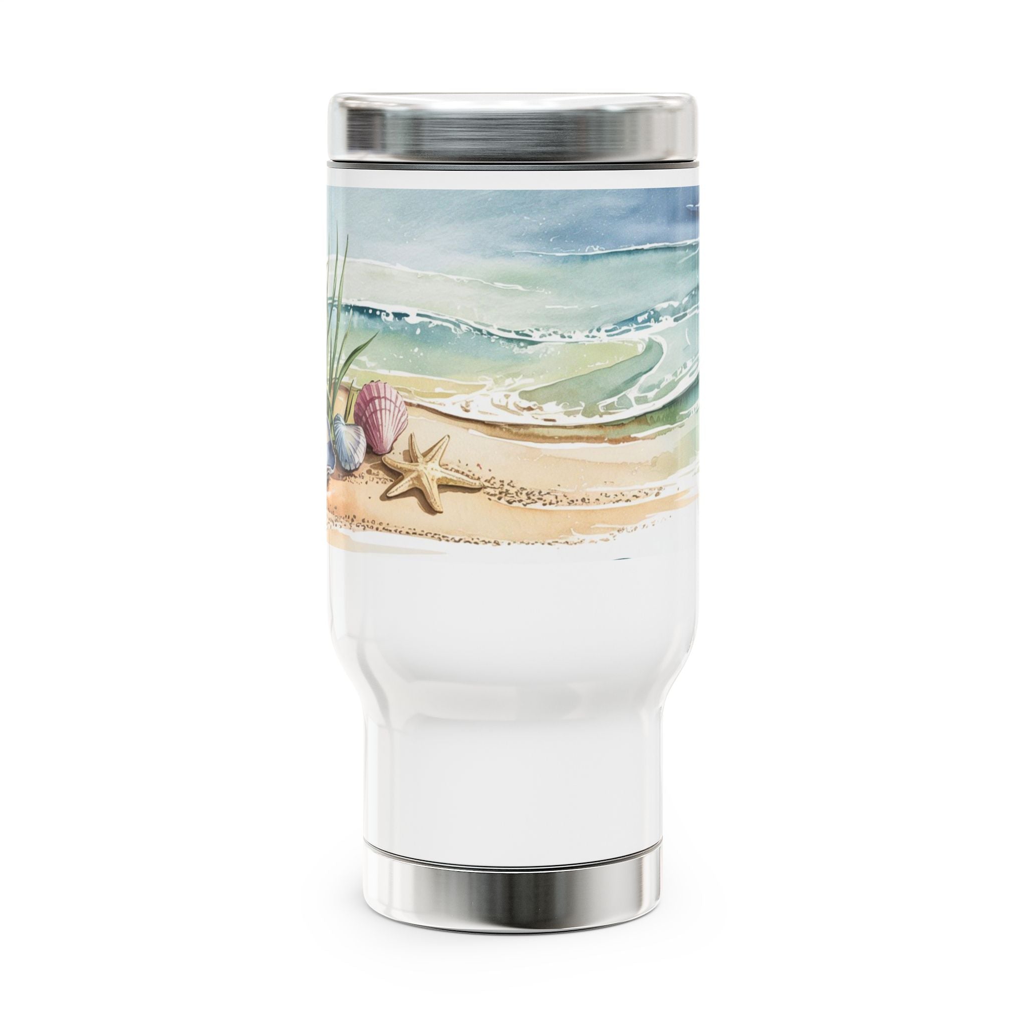 Stainless Steel Travel Mug with Handle, 14oz