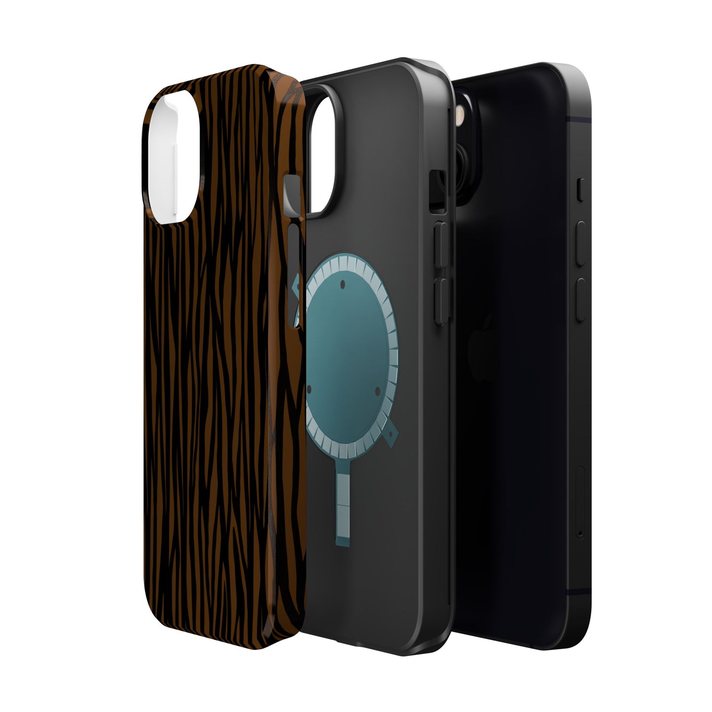 Stylish Magnetic Tough Phone Case - Bold Striped Design