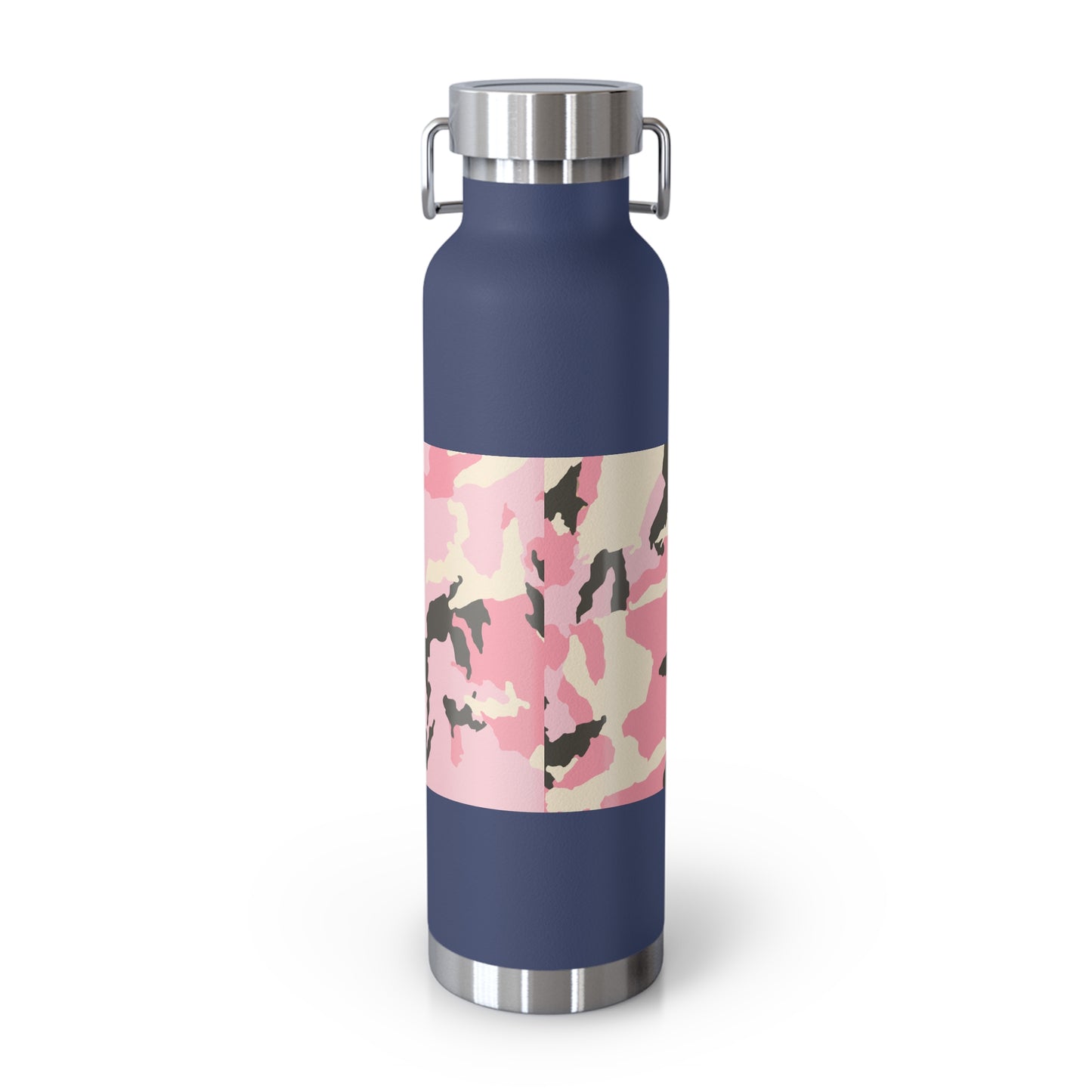 Stylish Pink Camouflage Insulated Water Bottle - 22oz