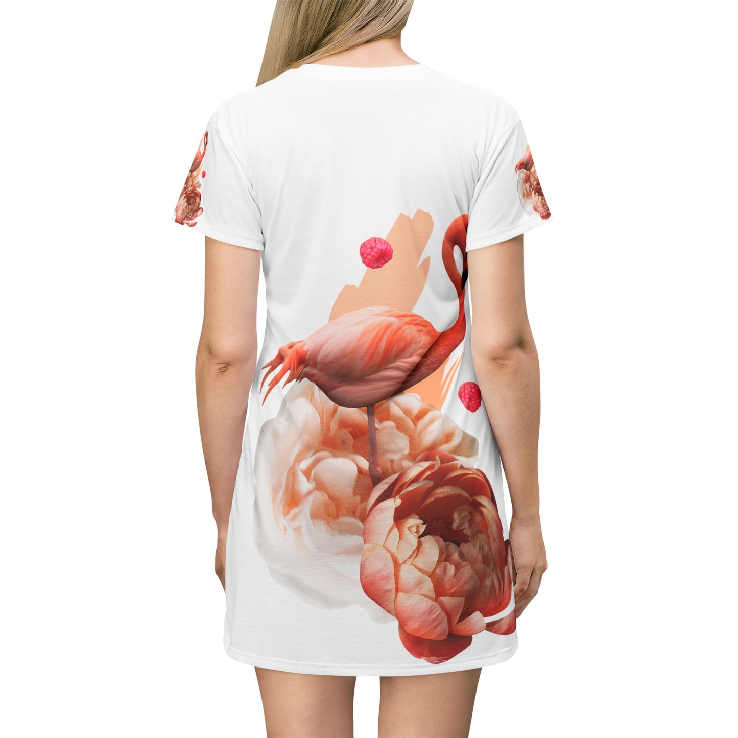 Flamingo Floral T-Shirt Dress - Perfect for Summer Celebrations