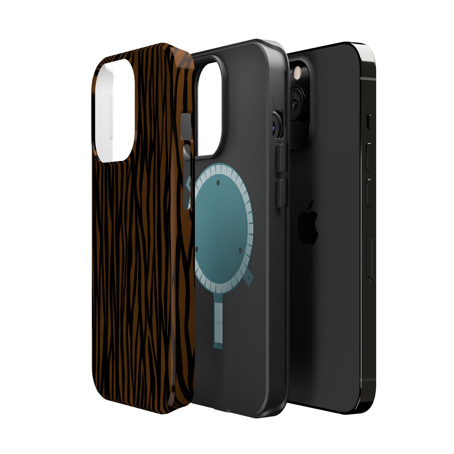 Stylish Magnetic Tough Phone Case - Bold Striped Design