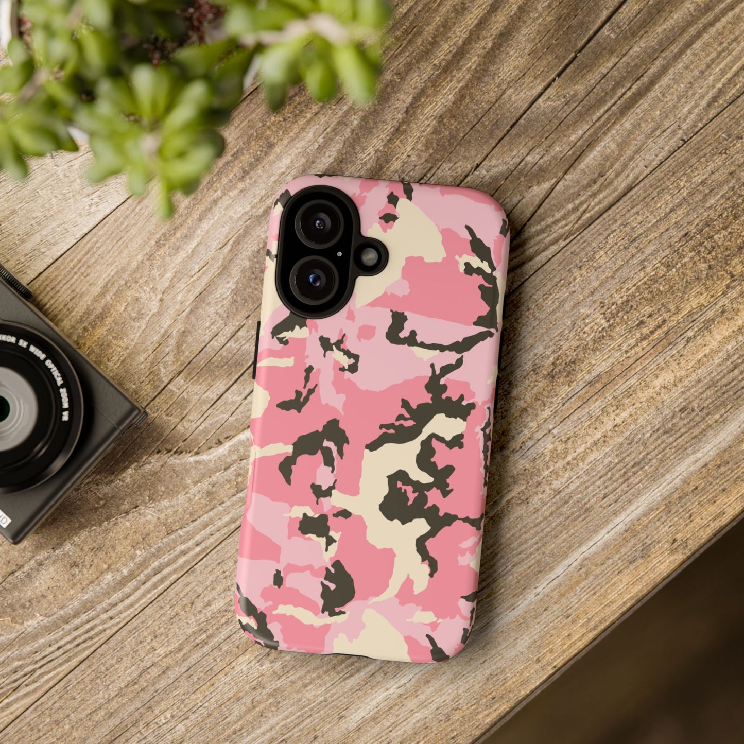 Stylish Pink Camouflage Phone Case – Tough Cases for Trendsetters