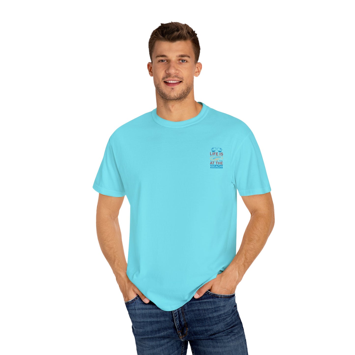 Beach Vibes Unisex Garment-Dyed T-Shirt - "Life is Better at the Beach"