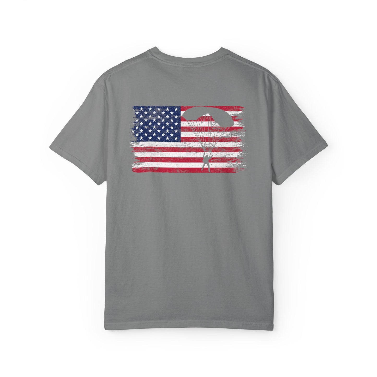 Patriotic Garment-Dyed T-Shirt - Vintage American Flag Design