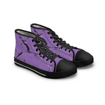 Trendy Purple High Top Sneakers with Unique Design