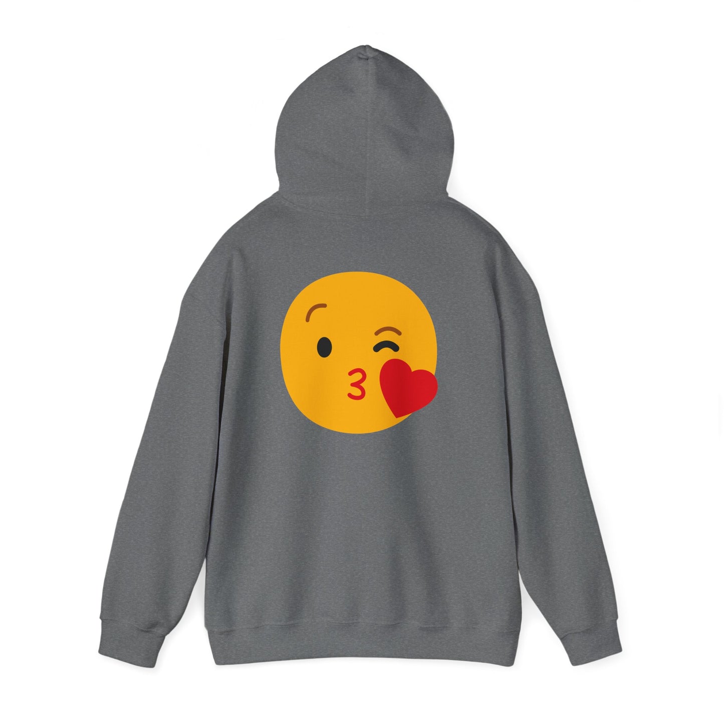 Kiss Emoji Hooded Sweatshirt | Unisex Heavy Blend™