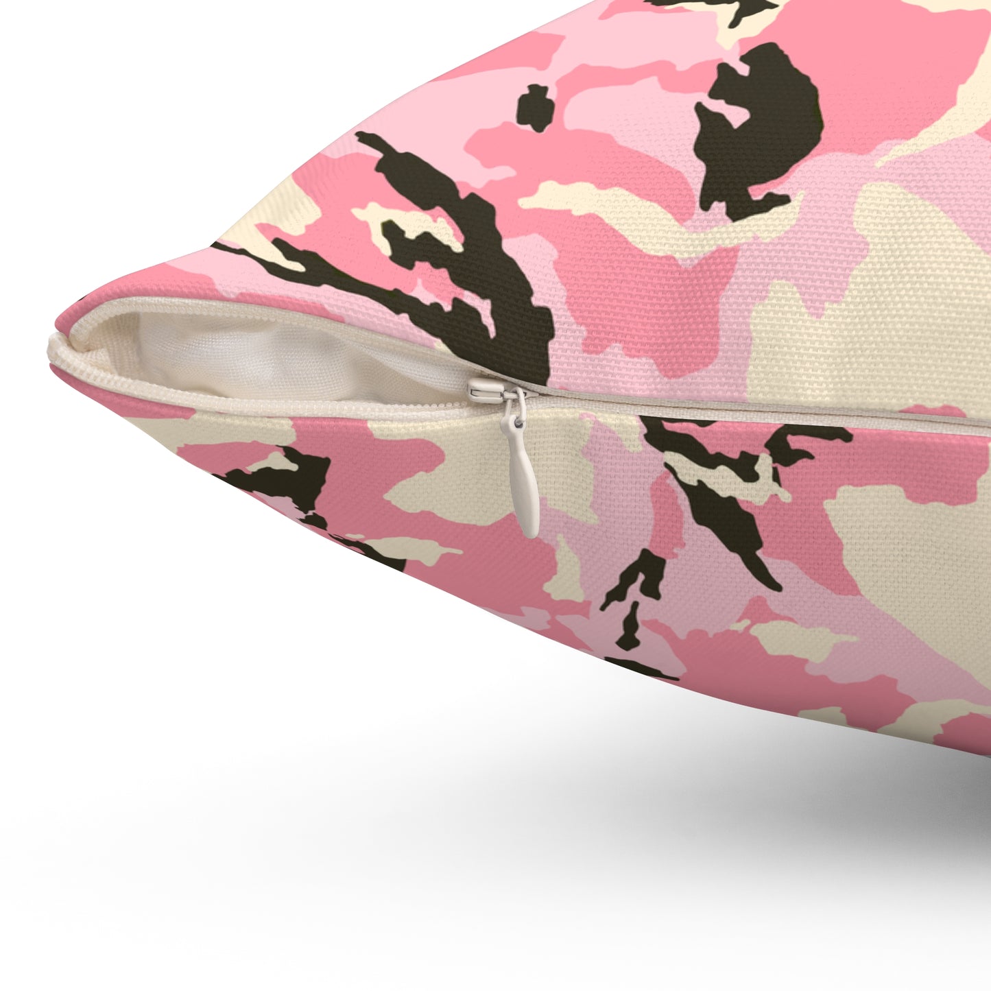 Trendy Pink Camo Square Pillow | Cozy Home Decor