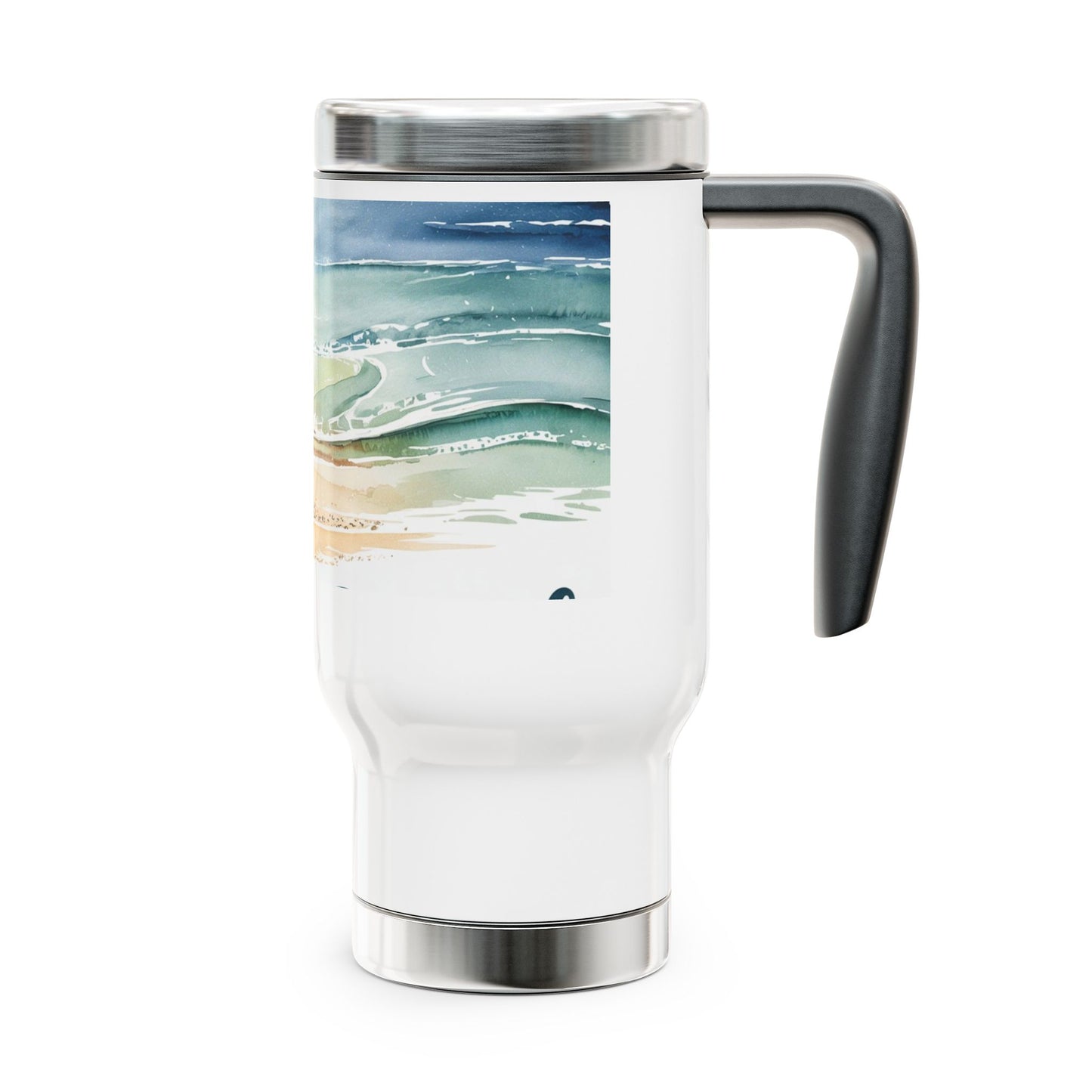 Stainless Steel Travel Mug with Handle, 14oz