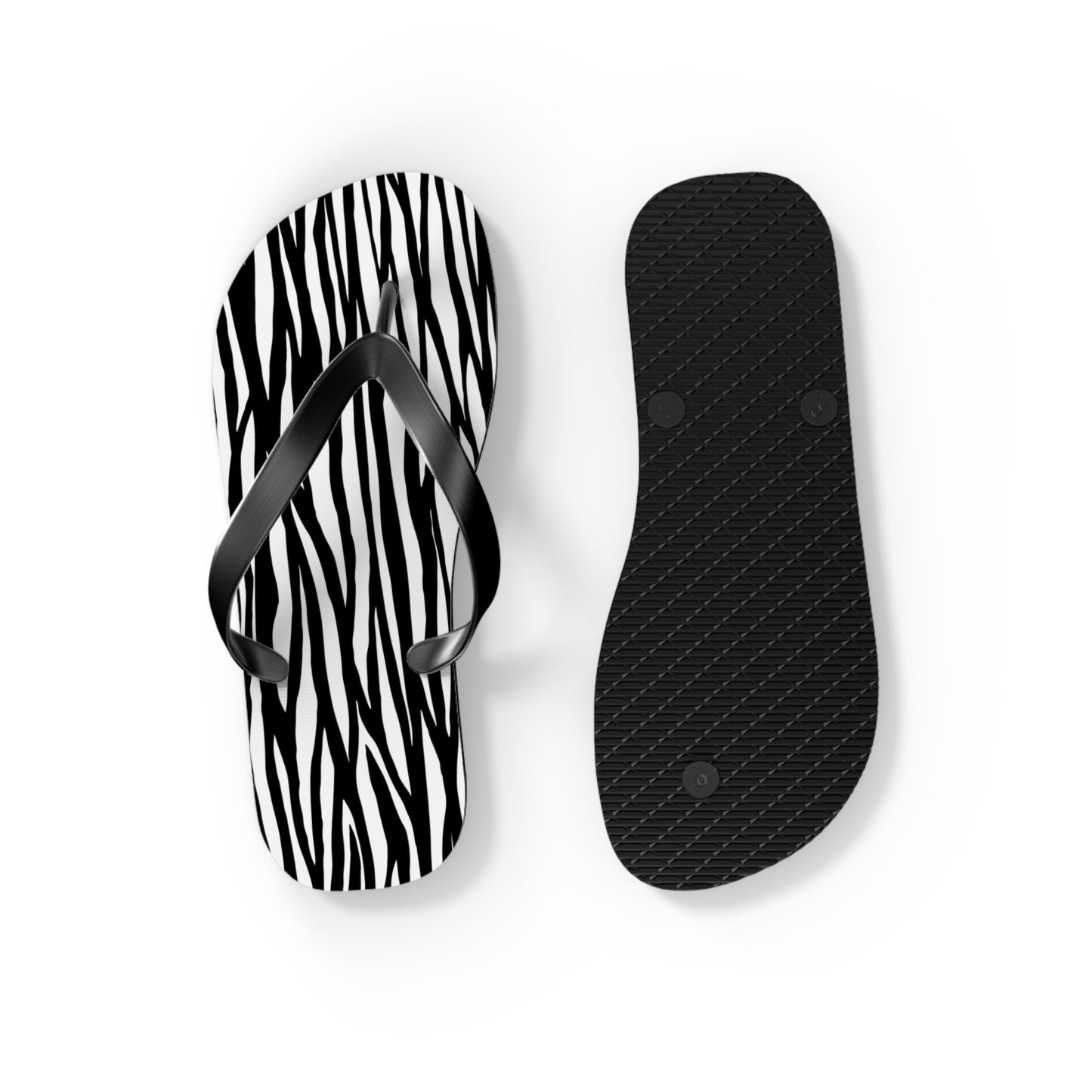 Zebra Print Flip Flops - Stylish Summer Footwear