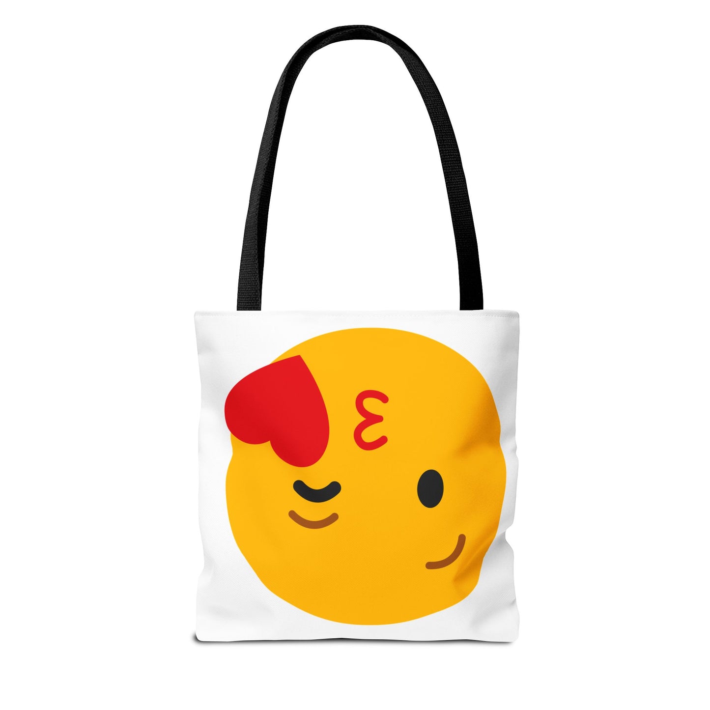 Emoji Kiss Tote Bag, Cute Gift for Friends, Love & Friendship, Reusable Shopping, Fun Casual Bag, Holiday Gifts