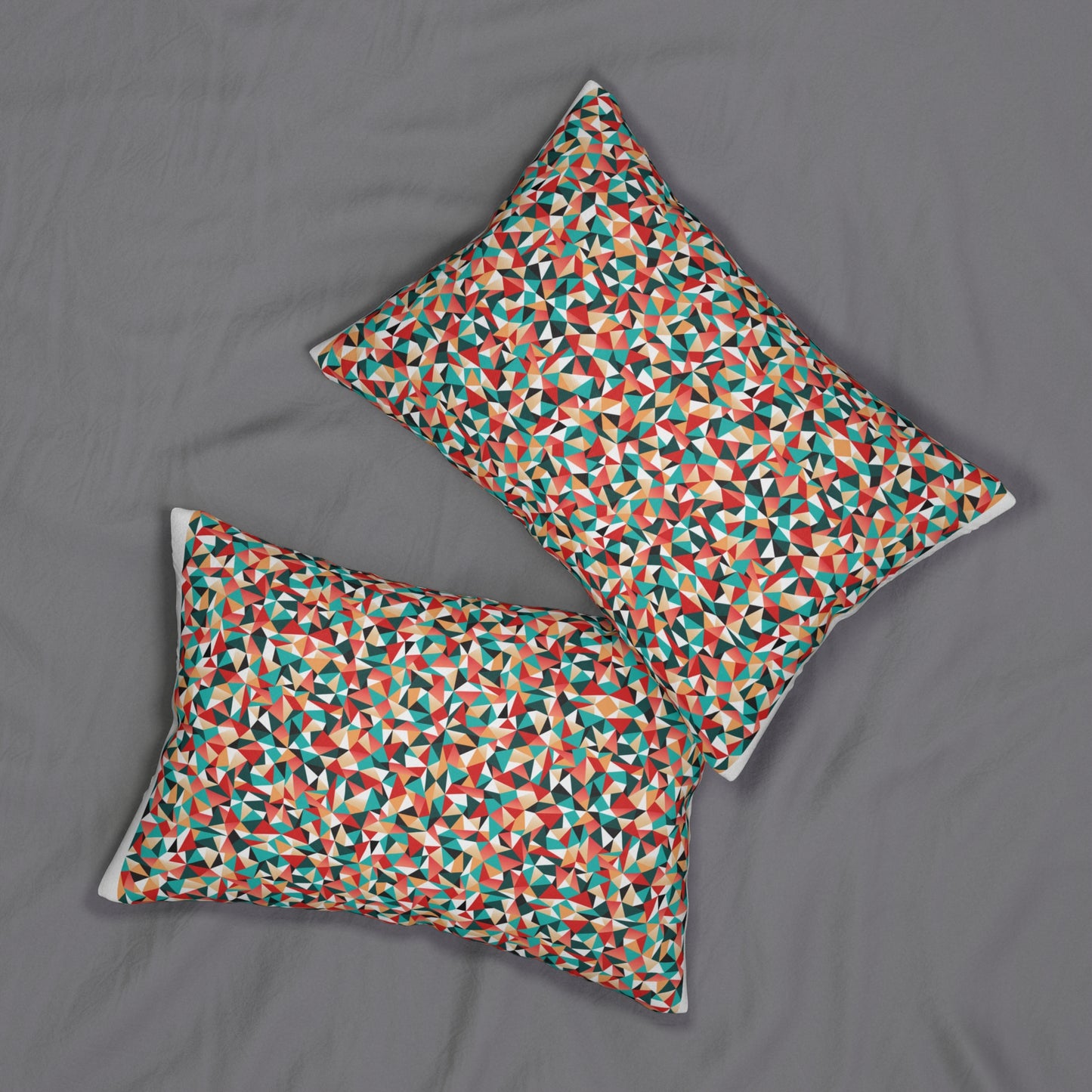 Colorful Geometric Lumbar Pillow – Vibrant Home Décor